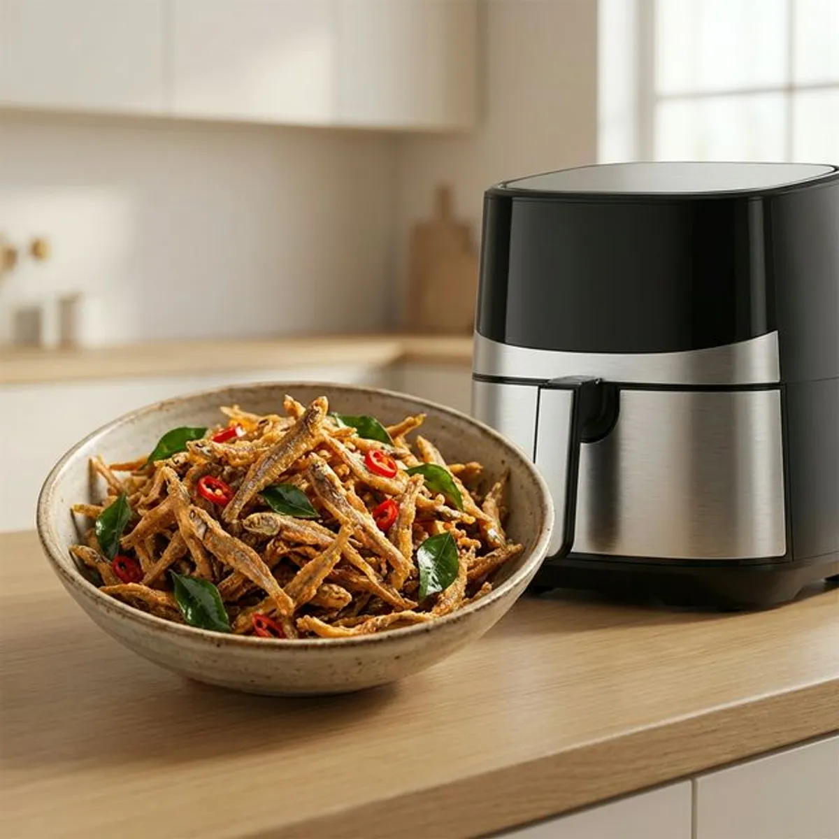 Cara Goreng Ikan Bilis Air Fryer: Super Rangup & Tak Hancur!