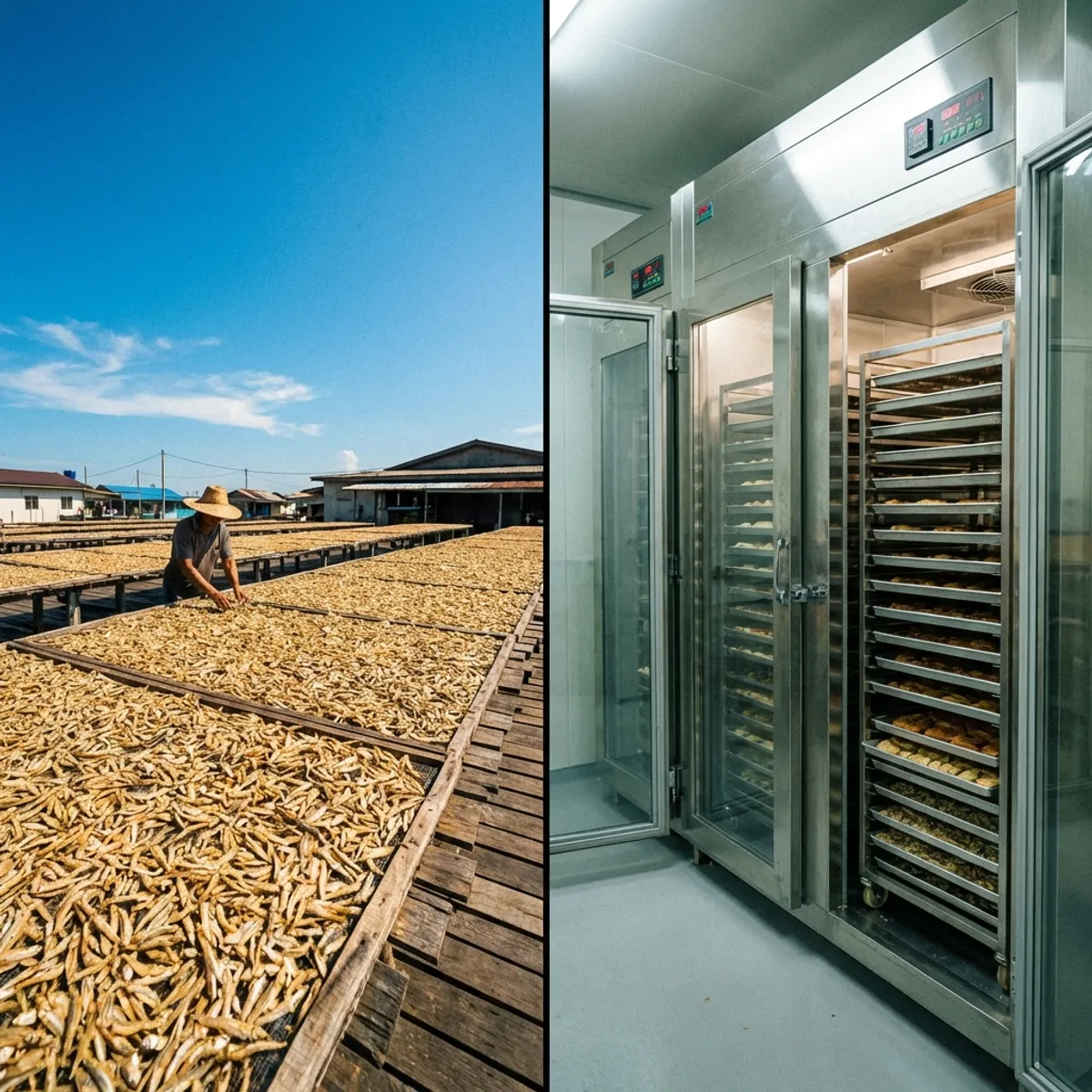 Ikan Bilis Jemur vs Kering Mesin: Apa Beza Rasa & Tekstur?