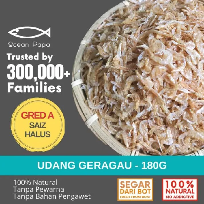 Udang Geragau Kering Halus Gred A - 180g
