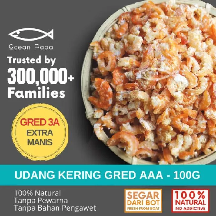 Udang Kering Gred AAA Extra Manis - 100g